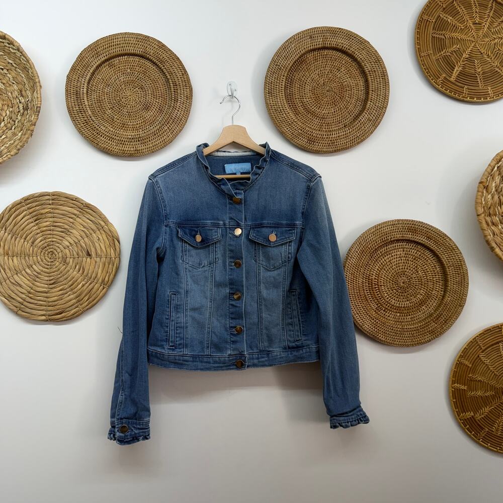 Draper James Blue Denim Jean Jacket Large